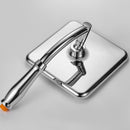 Mrosaa 9 Inch Top Rain Shower Head Square 360 Rotatable Pressurized Top Spray + Conversion rods + Hose + Shower Holder