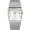 WWOOR 8831 Square Dial Luminous Display Men Wrist Watch Mesh Steel Calendar Quartz Watch
