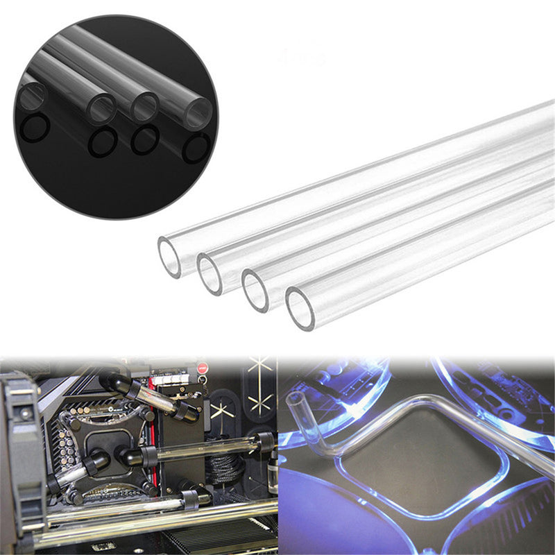 4pcs 500mm PETG Tubing Rigid Tubes Set 10/14mm Clear Bending Hard Tubes Water Cooling