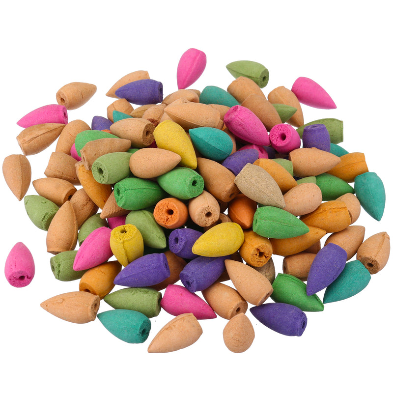 130Pcs/Bag Backflow Incense Cones Mix Fragrance Home Furnace Burner Fragrant Incense