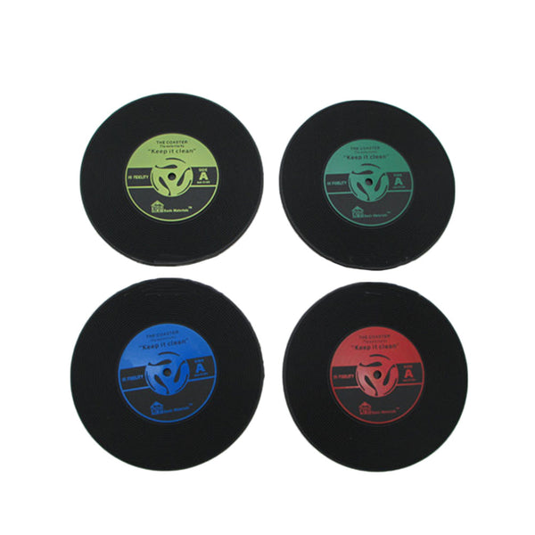 Honana Environmental Plastic Vinyl Record Cup Coaster Table Placemats Simple and Creative Mug Coaster Heat-resistant