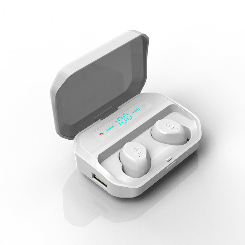 Dual bluetooth 5.0 TWS Wireless Earphone Digital Display IPX7 Waterproof In-ear Headphone with Mic Charging Box