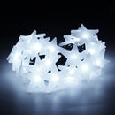 Solar Powered 5M 30LEDs Frosted Five Stars Fairy String Light Christmas Wedding Decor Lamp