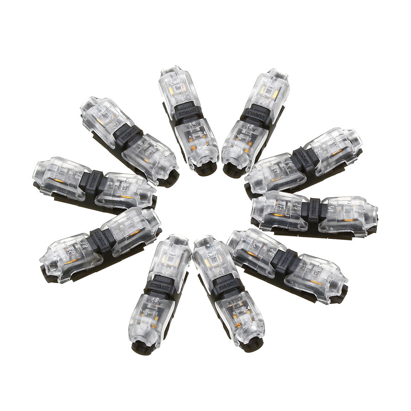 10PCS Transparent I Type Quick Splice Single Wire Connector Terminal for LED Strip Light