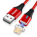 Marjay 3A Type C Micro USB Fast Charging Magnetic Data Cable For HUAWEI P30 Mate20 XIAOMI MI9 S10 S10+