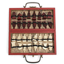 32 Pcs Terra Cotta Warriors Figure Chess Set with Chinese Wood Leather Box Board Games