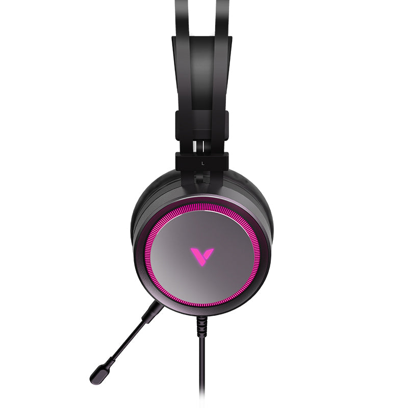 Rapoo VH530 Gaming Headset 7.1 Channel USB Surround Sound Breathing LED Backlight Headphone with Microphone for Computer Profession Gamer