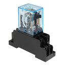 5 PCS 12V DC Coil Power Relay LY2NJ DPDT 8 Pin HH62P JQX-13F With Socket Base Power Relay