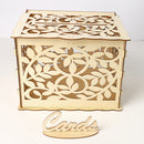 Wedding Card Box With Lock DIY Money Wooden Gift Leaf Boxes For Birthday Party