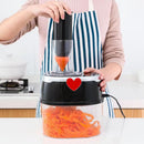 2L Electric Vegetable Fruit Cutter Chopper Grater Slicer + 4 Blade Kitchen Tool