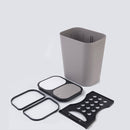 2 Compartments Trash Can Recycle Waste Bins with Push Button For Office Home Bathroom Kitchen