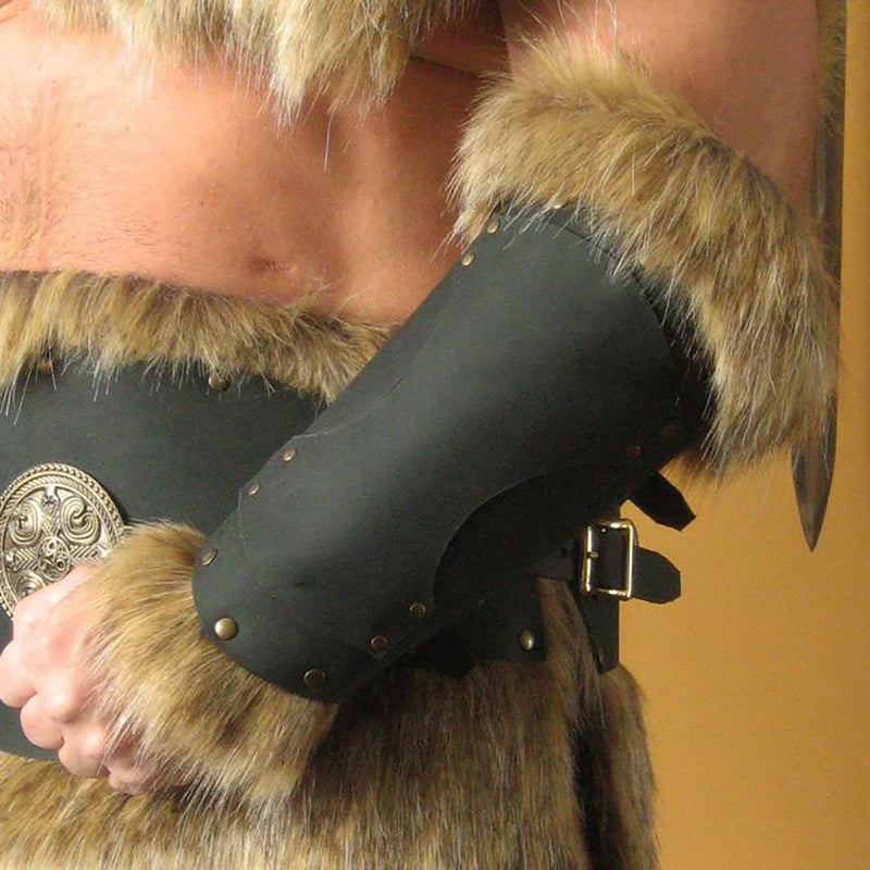 Leather Adjustable Arm Support Tactical Hand Armour Hunting Bracers
