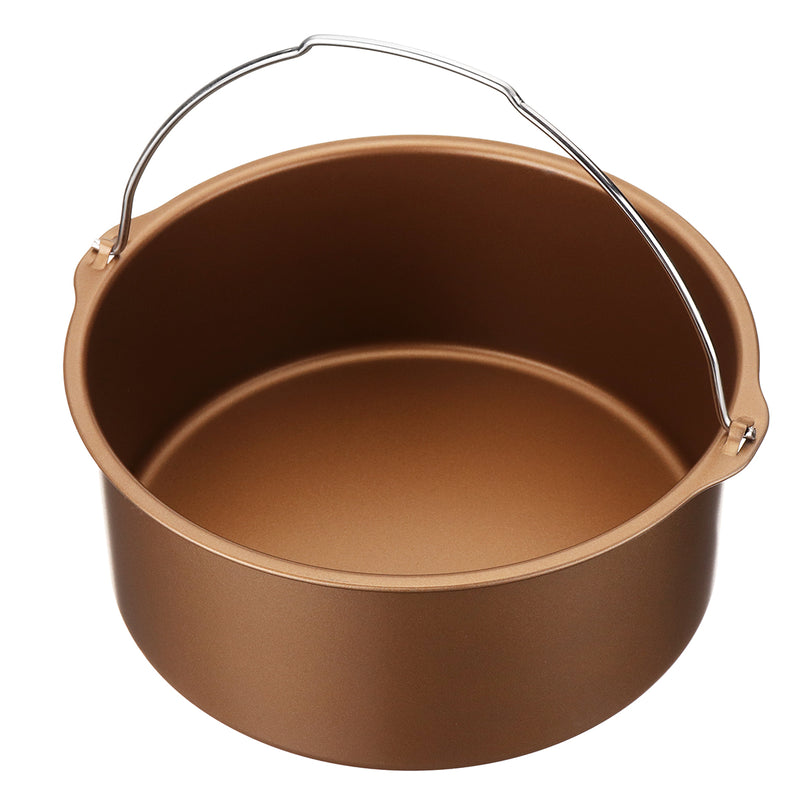 6pcs 9 Inch Non-stick Air Fryer Accessories Set Cake Pizza BBQ Roast Baking Tools For 5.3-6.8QT Air Fryer