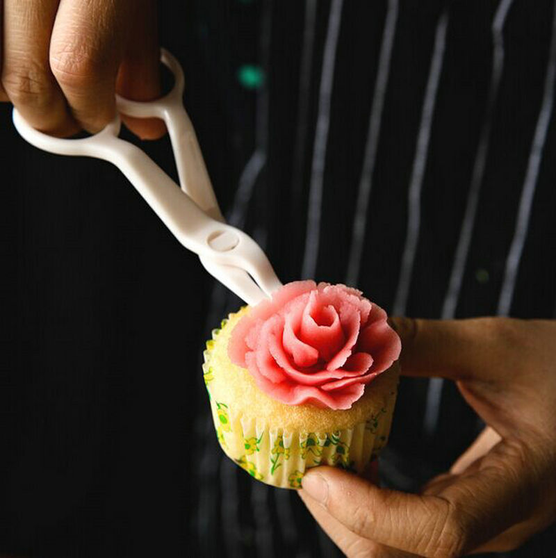 KCASA KC-PS02 Plastic Fondant Cake Decor Piping Scissor Shear Flower Detachable Blade Baking Tools