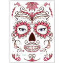 Halloween Cosplay Waterproof Temporary Skull Face Tattoo Sticker Makeup Dress Art Prop