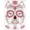 Halloween Cosplay Waterproof Temporary Skull Face Tattoo Sticker Makeup Dress Art Prop