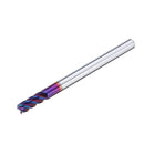 Drillpro 1-4mm HRC60 4 Flutes Milling Cutter Blue NACO Coated End Mill Cutter CNC Tool for Stainless Steel