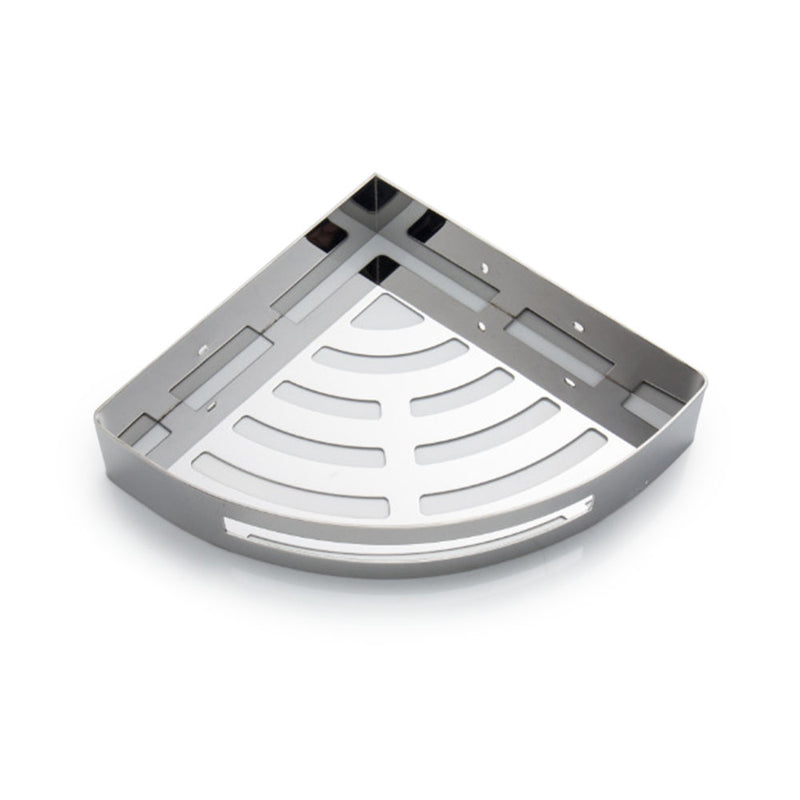 304 Stainless Steel Drain Shelf Bathroom Corner Frame Storage Tripod Single Layer Triangle Basket