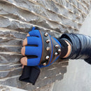 FAITH PRO Hunting Sports Tactical Half Finger Leather Cooler Motorcycle Bike Anti Skid Gloves