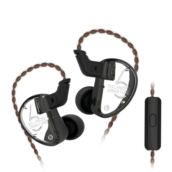 [Six Drivers] KZ AS06 Pure Balanced Armature Drivers Earphone 3.5mm Jack Deep Bass Stereo Headphone