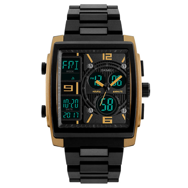SKMEI 1274 Outdoor Sport Digital Watch PU Band 5ATM Waterproof Chronograph Men Wristwatch
