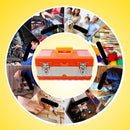 MYTEC Stainless Steel Tool Box Household Multifunctional Box Large Iron Sheet Maintenance Storage Box Hardware Portable Storage Box