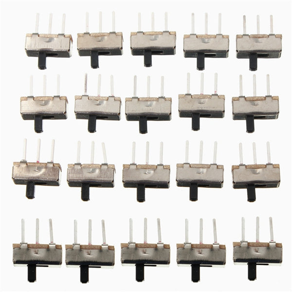 200pcs SS12D00G3 2 Position SPDT 1P2T 3 Pin PCB Panel Mini Vertical Slide Toggle Switch