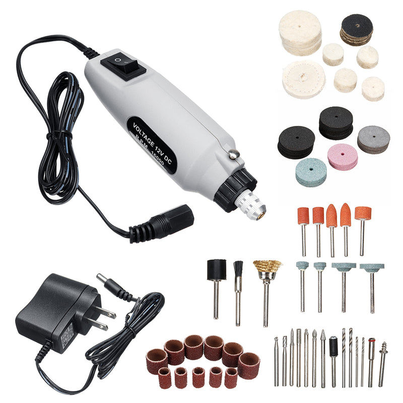 110PCS Electric Polisher Set AC 110-230V Electric Rotary Drill Grinder Engraver Polisher DIY Tool Set