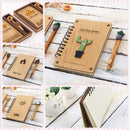Creative Wooden Cover Notebook Vintage Notepad Journal Diary Office School Supplies
