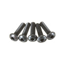 Suleve M3CH10 50Pcs M3 Carbon Steel Hex Socket Button Round Head Cap Screws Bolts 4-20mm Optional Length
