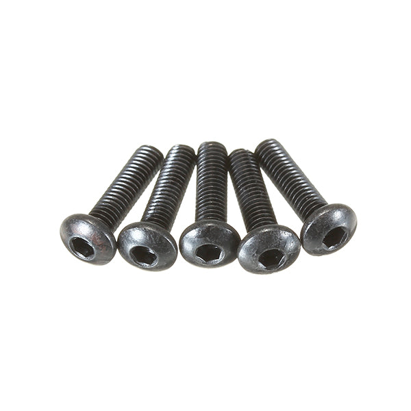 Suleve M3CH10 50Pcs M3 Carbon Steel Hex Socket Button Round Head Cap Screws Bolts 4-20mm Optional Length