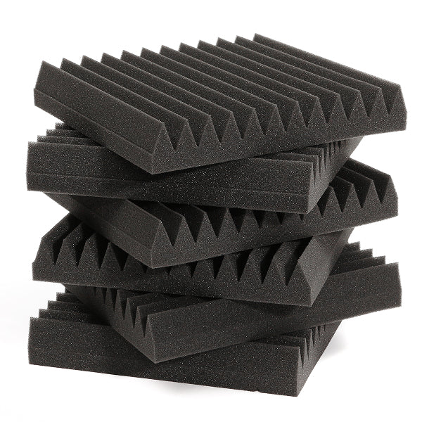 6Pcs 30x30x5cm Acoustic Wedge Soundproofing Sound-Absorbing Noise Foam Tiles