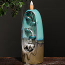 Backflow Incense Burner Ceramic Retro Waterfall Censer Cone Holder Home Decor
