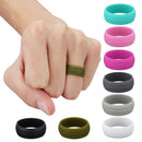 8.5MM Trendy Colorful Environmental Silicone Ring Casual Unisex Wholesale Gift for Men for Women