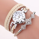 DUOYA D255 Flower Dial Show Fashionable Women Bracelet Watch Tourist Dress Retro Style Quartz Watch