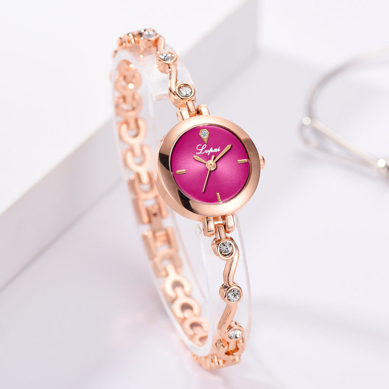 LVPAI P1080 Elegant Design Women Bracelet Watch Clock Diamond Quartz Watches