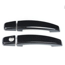 4Pcs Car Carbon Fiber Side Door Handle Covers Trims Black For Chevrolet Camaro 2010-2015
