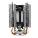 Aurora Colorful Backlit 3 Pin Single Fan 4 Copper Tube Dual Tower CPU Cooling Fan Cooler Heatsink for Intel AMD