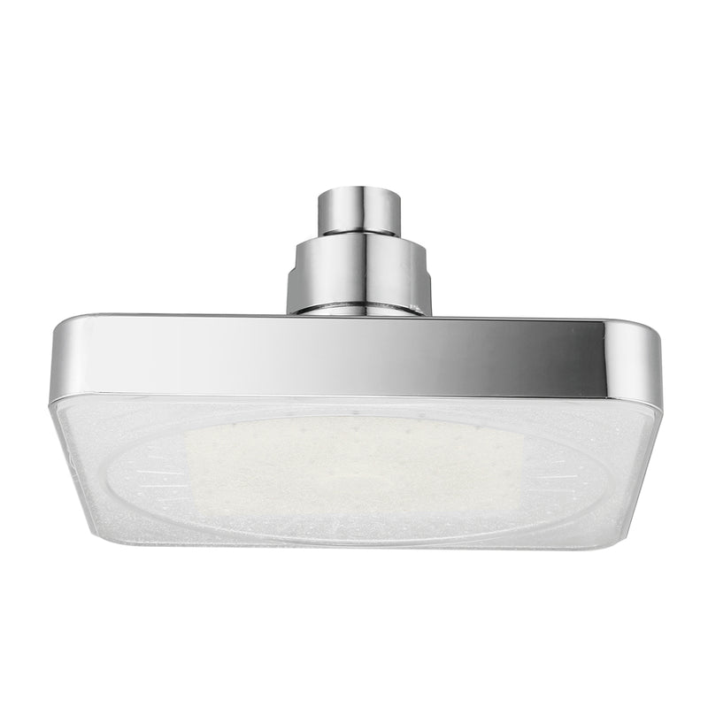 Automatic Square Shower Head Home Bathroom Rainfall Polished 7 Colors Auto Changing LED Light