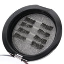 8Pcs/2 Pairs Dual Magnetic 3D False Eyelashes Long Natural Eyelashes Extension