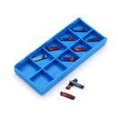 Drillpro 10pcs HRC45 Blue Nano MGMN150-G 1.5mm Carbide Insert for MGEHR/MGIVR Turning Tool Holder