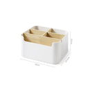 HP-4201 Creative Multi-function Desktop Storage Box Remote Controler Stationery Cosmetics Storage Box Pen Holder Detachable Classification Wood Container Office Desktop Organizer