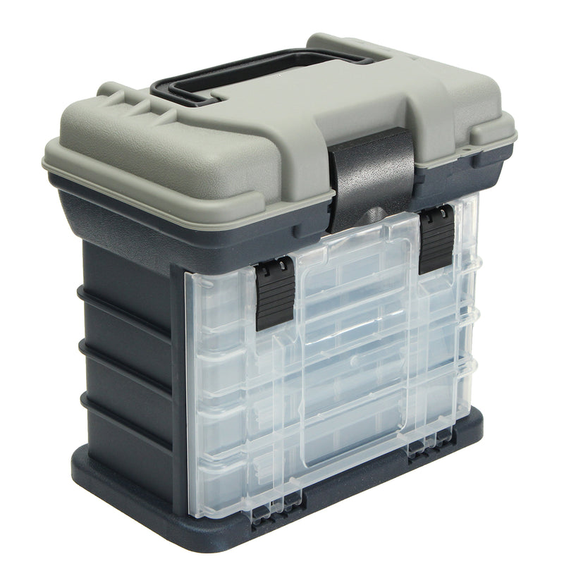 ZANLURE 4- layer Fishing Tackle Box Lures Storage Tray Bait Case Tool Organizer Bulk Drawer