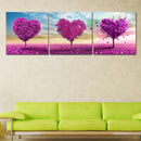 Miico Hand Painted Three Combination Decorative Paintings White Flower Wall Art For Home Decoration