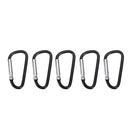 Screw Lock D-Shaped Carabiner Hook Keyring Clip