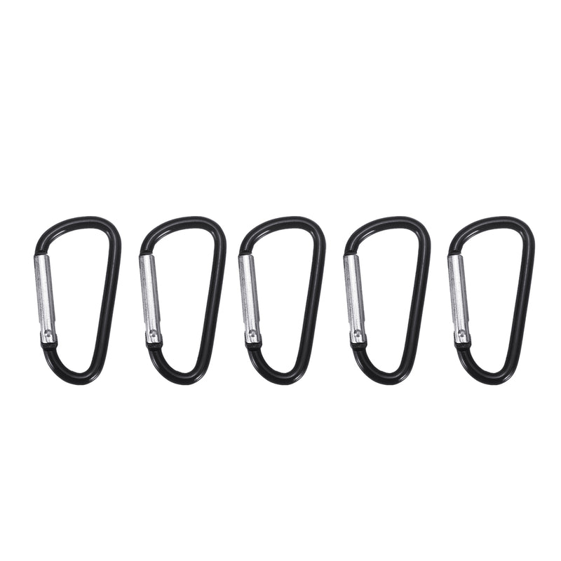 Screw Lock D-Shaped Carabiner Hook Keyring Clip