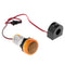 5pcs Yellow Light 2in1 22mm AC50-500V 0-100A Amp Voltmeter Ammeter Voltage Current Meter With CT Au23