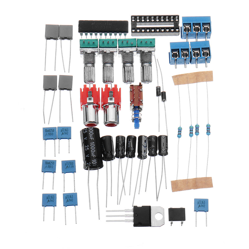 LM1036 Luxurious HIFI Amplifier Preamplifier Volume Control Tone Board1000UF/25V DIY Suit
