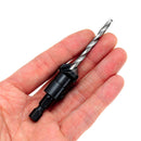 4pcs 6#/8#/10#/12# Hex Shank Carpentry Countersink Drill Bit Set with Wrench Woodworking Tool