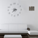 DIY 3D Number Wall Clock Quiet Precise Sticker Decor Home Office Room Modern